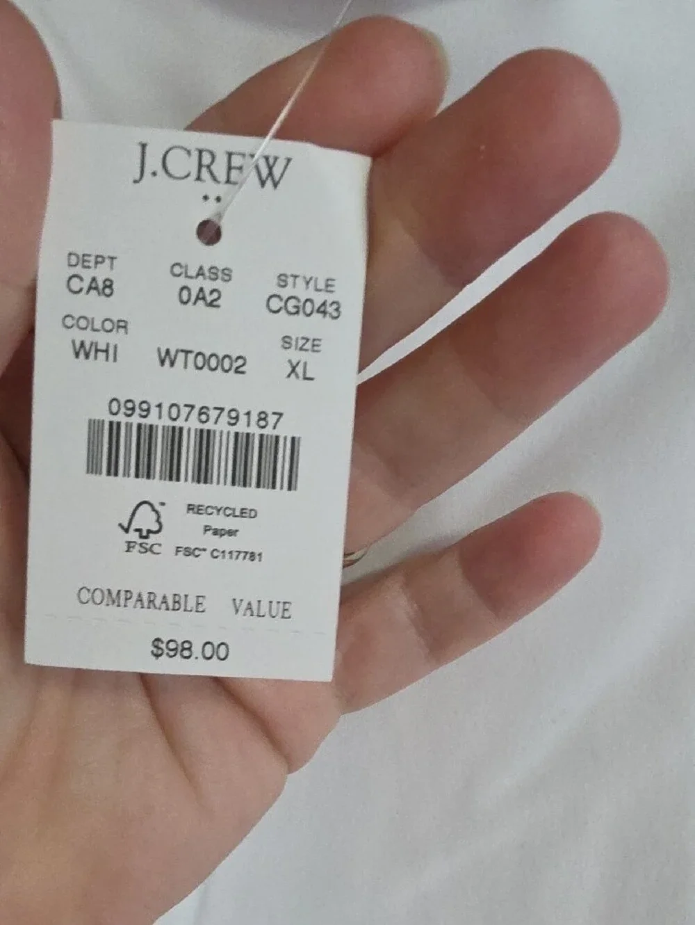 J. Crew White Tennis Dress with Black Trim